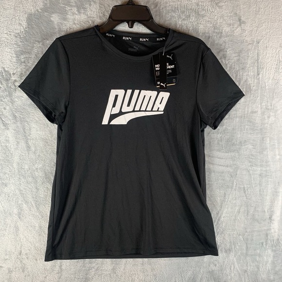 Puma Tops - Puma Womens T Shirt M Performance Run Logo Short Sleeve‎ Tee Gym Crew Neck NWT